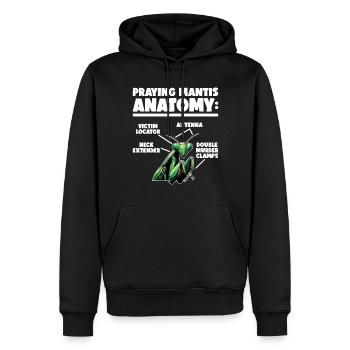 Mante religieuse Entomologie des insectes Entomologiste - Sweat à capuche Premium bio Homme - noir - Devant - Nico (187cm)