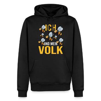 Me and my colony Bees Beekeeping Honey - Men’s Premium Organic Hoodie - black - Front - Nico (187cm)