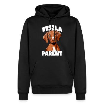 Viszla Hund Viszla Hunde - Männer Premium Bio Hoodie - Schwarz - Vorne - Nico (187cm)