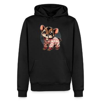Niedlicher Pudu-hirsch Südamerika Cartoon-hirsch - Männer Premium Bio Hoodie - Schwarz - Vorne - Nico (187cm)