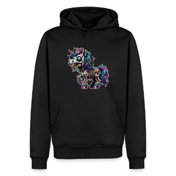 Einhorn Zombie - Männer Premium Bio Hoodie - Schwarz - Vorne - Nico (187cm)