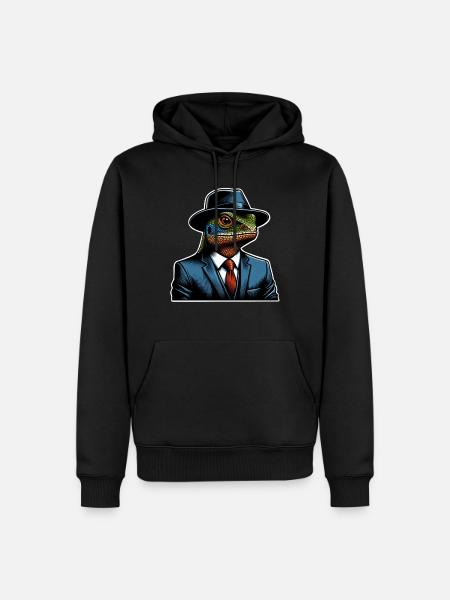 lizard - Men’s Premium Organic Hoodie - black