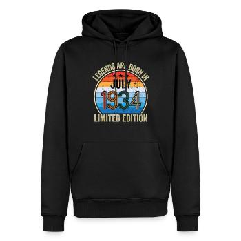 Legends Are Born In July 1934 Limited Edition - Männer Premium Bio Hoodie - Schwarz - Vorne - Nico (187cm)