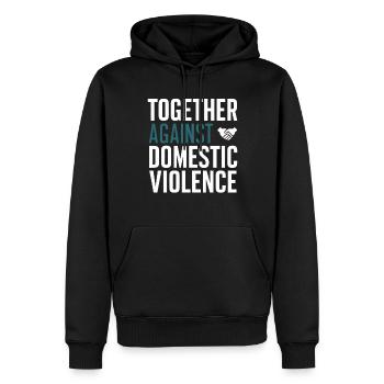 Sensibilisierung Für Häusliche Gewalt - Männer Premium Bio Hoodie - Schwarz - Vorne - Nico (187cm)
