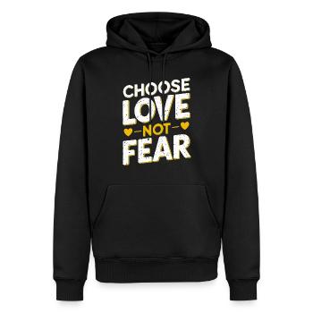 Sensibilisierung Für Häusliche Gewalt - Männer Premium Bio Hoodie - Schwarz - Vorne - Nico (187cm)