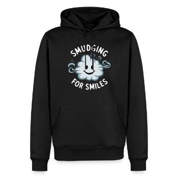 Smudge Sage Feder Spirituelle Hexerei Meditieren - Männer Premium Bio Hoodie - Schwarz - Vorne - Nico (187cm)