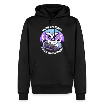 Smudge Sage Feder Spirituelle Hexerei Meditieren - Männer Premium Bio Hoodie - Schwarz - Vorne - Nico (187cm)
