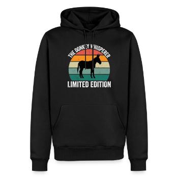 The Donkey Whisperer - Men’s Premium Organic Hoodie - black - Front - Nico (187cm)