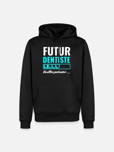 Futur dentiste - Sweat à capuche Premium bio Homme - noir
