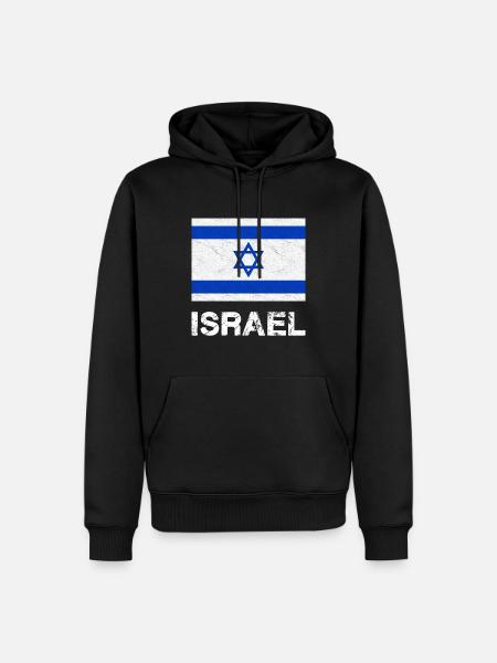 Drapeau d’Israël - Sweat à capuche Premium bio Homme - noir