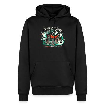 Smudge Sage Feder Spirituelle Hexerei Meditieren - Männer Premium Bio Hoodie - Schwarz - Vorne - Nico (187cm)