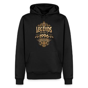1996 Légende Anniversaire 1996 Année de naissance - Sweat à capuche Premium bio Homme - noir - Devant - Nico (187cm)