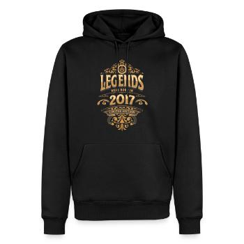 2017 Legende Geburtstag 2017 Geburtsjahr - Männer Premium Bio Hoodie - Schwarz - Vorne - Nico (187cm)