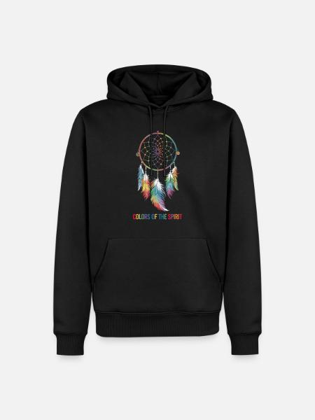 Attrape-rêves Attrape-rêves spirituel bohème - Sweat à capuche Premium bio Homme - noir