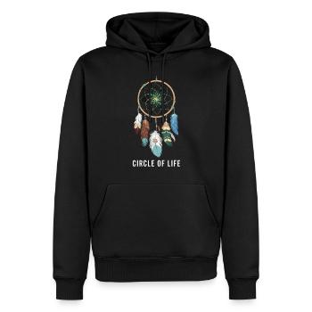 Dream Catcher Bohemian Spiritual Dreamcatcher - Männer Premium Bio Hoodie - Schwarz - Vorne - Nico (187cm)