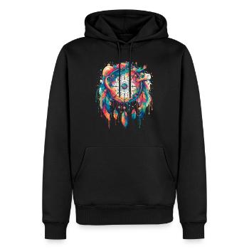 Attrape-rêves Attrape-rêves spirituel bohème - Sweat à capuche Premium bio Homme - noir - Devant - Nico (187cm)