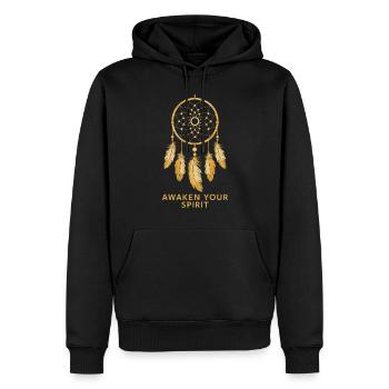 Dream Catcher Bohemian Spiritual Dreamcatcher - Männer Premium Bio Hoodie - Schwarz - Vorne - Nico (187cm)