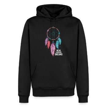 Dream Catcher Bohemian Spiritual Dreamcatcher - Männer Premium Bio Hoodie - Schwarz - Vorne - Nico (187cm)