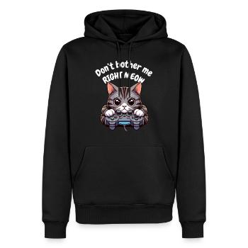 Video Game Katze Controller Gamer Zocken PC Lustig - Männer Premium Bio Hoodie - Schwarz - Vorne - Nico (187cm)