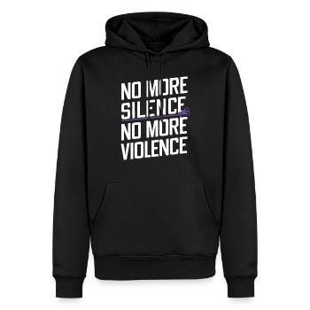 Sensibilisierung Für Häusliche Gewalt - Männer Premium Bio Hoodie - Schwarz - Vorne - Nico (187cm)