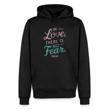 Sensibilisierung Für Häusliche Gewalt - Männer Premium Bio Hoodie - Schwarz - Vorne - Nico (187cm)