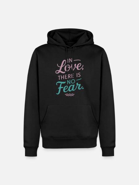 Raising awareness of domestic violence - Men’s Premium Organic Hoodie - black
