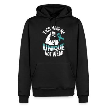 Tourette-syndrom-bewusstsein Neurodiverse - Männer Premium Bio Hoodie - Schwarz - Vorne - Nico (187cm)