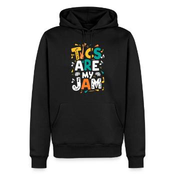 Tourette-syndrom-bewusstsein Neurodiverse - Männer Premium Bio Hoodie - Schwarz - Vorne - Nico (187cm)