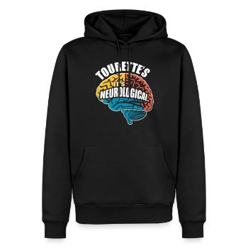 Tourette-syndrom-bewusstsein Neurodiverse - Männer Premium Bio Hoodie - Schwarz - Vorne - Nico (187cm)