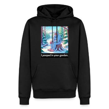 Bigfood a fait caca - Drôle de Bigfoot Meme - Citation amusante - Sweat à capuche Premium bio Homme - noir - Devant - Nico (187cm)