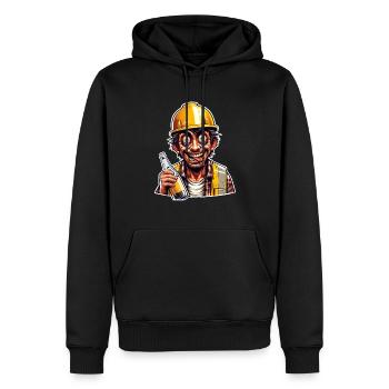 Bauarbeiter Bier Betrunken Lustig - Männer Premium Bio Hoodie - Schwarz - Vorne - Nico (187cm)