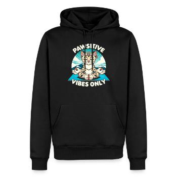 Ozelot Wild Cat Exotic Pets Jungle Big Cat - Männer Premium Bio Hoodie - Schwarz - Vorne - Nico (187cm)