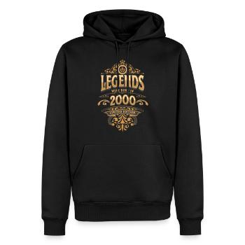 2000 Legende Geburtstag 2000 Geburtsjahr - Männer Premium Bio Hoodie - Schwarz - Vorne - Nico (187cm)