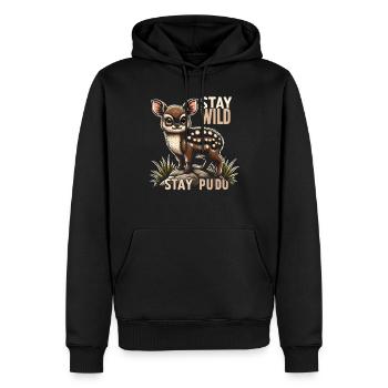 Niedlicher Pudu-hirsch Südamerika Cartoon-hirsch - Männer Premium Bio Hoodie - Schwarz - Vorne - Nico (187cm)