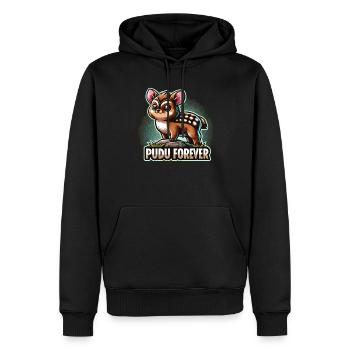 Niedlicher Pudu-hirsch Südamerika Cartoon-hirsch - Männer Premium Bio Hoodie - Schwarz - Vorne - Nico (187cm)