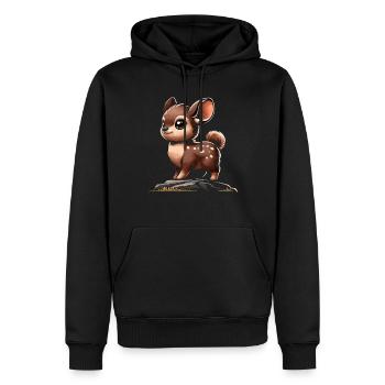 Niedlicher Pudu-hirsch Südamerika Cartoon-hirsch - Männer Premium Bio Hoodie - Schwarz - Vorne - Nico (187cm)
