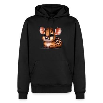 Niedlicher Pudu-hirsch Südamerika Cartoon-hirsch - Männer Premium Bio Hoodie - Schwarz - Vorne - Nico (187cm)