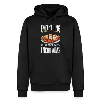 Everything is better with enchiladas - Men’s Premium Organic Hoodie - black - Front - Nico (187cm)