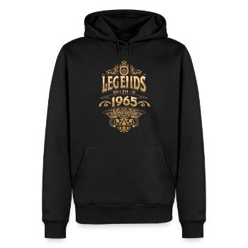 1965 Legende Geburtstag 1965 Geburtsjahr - Männer Premium Bio Hoodie - Schwarz - Vorne - Nico (187cm)