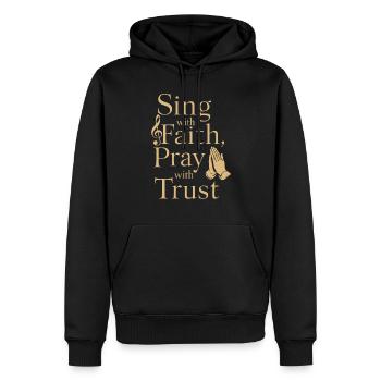 Chormusik Religiöser Gesang Glaubensbasierte Musik - Männer Premium Bio Hoodie - Schwarz - Vorne - Nico (187cm)