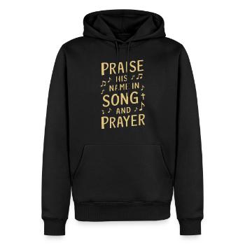 Chormusik Religiöser Gesang Glaubensbasierte Musik - Männer Premium Bio Hoodie - Schwarz - Vorne - Nico (187cm)