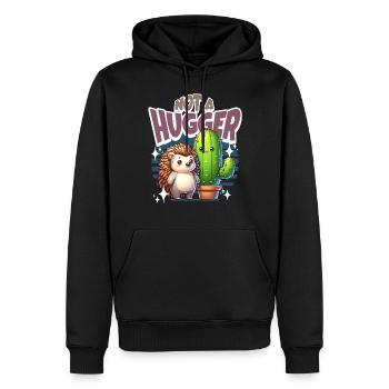 Le cactus hérisson n’est pas un câlin - Sweat à capuche Premium bio Homme - noir - Devant - Nico (187cm)