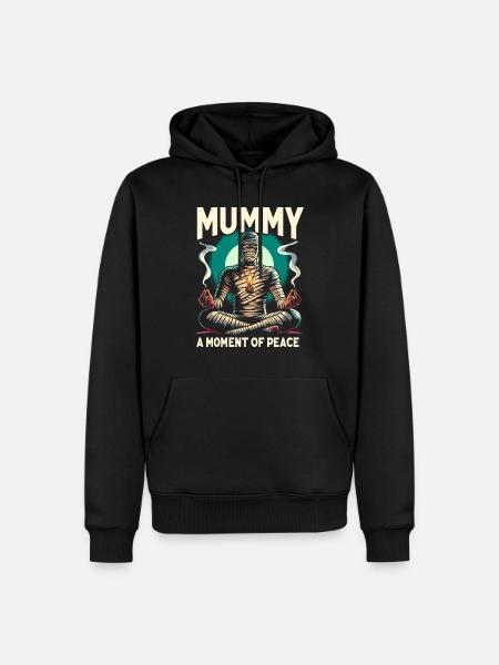 Ghost Monster Meditation, Mindfulness, - Men’s Premium Organic Hoodie - black