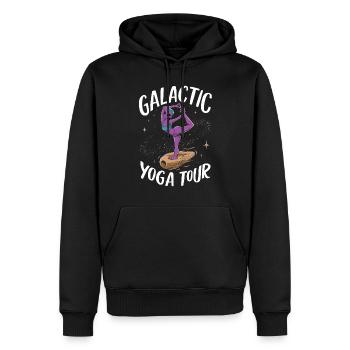 méditation, pleine conscience, relaxation et - Sweat à capuche Premium bio Homme - noir - Devant - Nico (187cm)