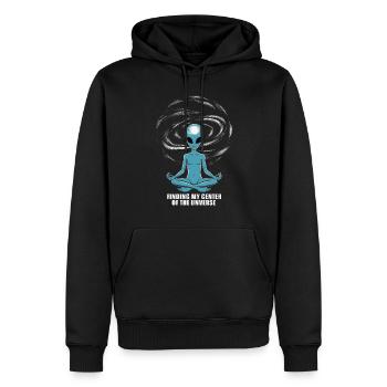 méditation, pleine conscience, relaxation et - Sweat à capuche Premium bio Homme - noir - Devant - Nico (187cm)