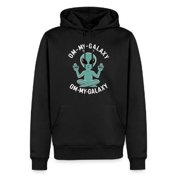 méditation, pleine conscience, relaxation et - Sweat à capuche Premium bio Homme - noir - Devant - Nico (187cm)