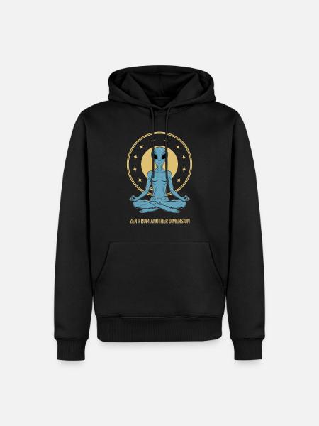 meditation, mindfulness, relaxation and - Men’s Premium Organic Hoodie - black