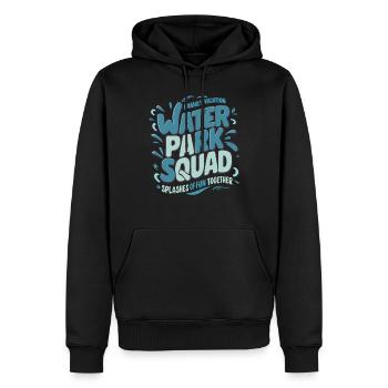 Parc aquatique Squad : vacances en famille, plaisir aquatique - Sweat à capuche Premium bio Homme - noir - Devant - Nico (187cm)