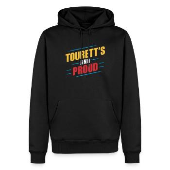 Tourette-syndrom-bewusstsein Neurodiverse - Männer Premium Bio Hoodie - Schwarz - Vorne - Nico (187cm)