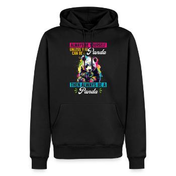 Drôle d’animal panda Soyez toujours vous-même à moins que - Sweat à capuche Premium bio Homme - noir - Devant - Nico (187cm)